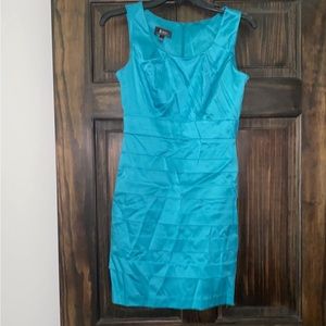 Teal fitted dress